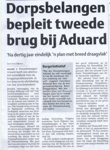 061222 DvhN over alternatief van Dorpsbelang en hist ver Aduard.jpg