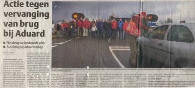 060302 DvhN 1e Actie op brug Dorkwerd 060302 DvhN 1e Actie op brug Dorkwerd